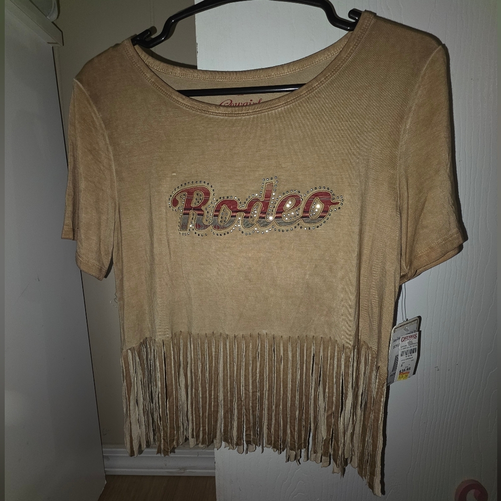 Fringe Tan Shirt